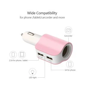 Smart Dual Usb φορτιστής αυτοκινήτου με αναπτήρα