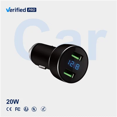 20W USB AT Port Car Fast Charger